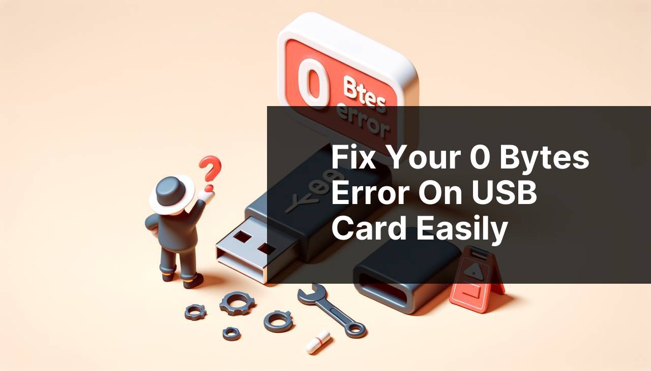 Fix Your 0 Bytes Error on USB Card Easily