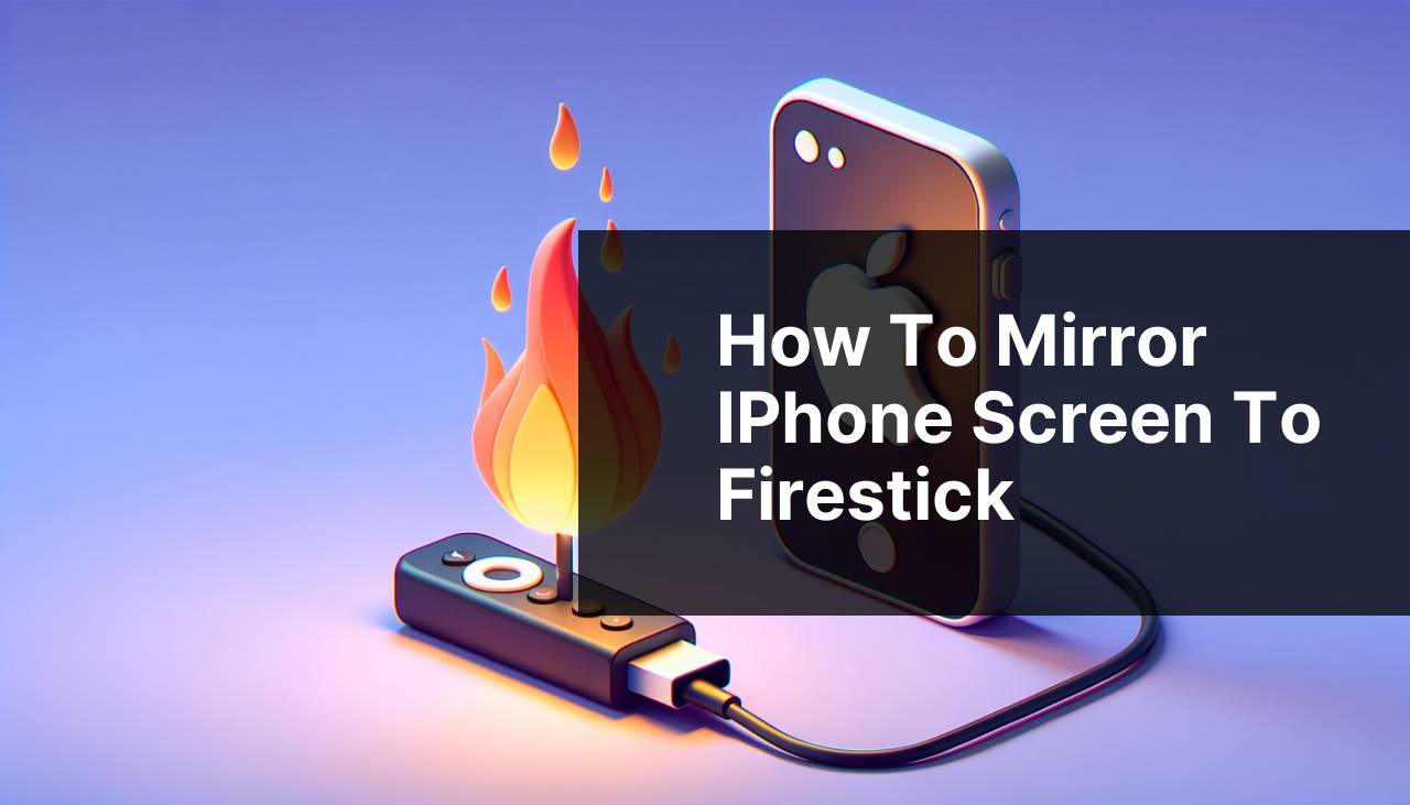 How to Mirror iPhone Screen to Firestick