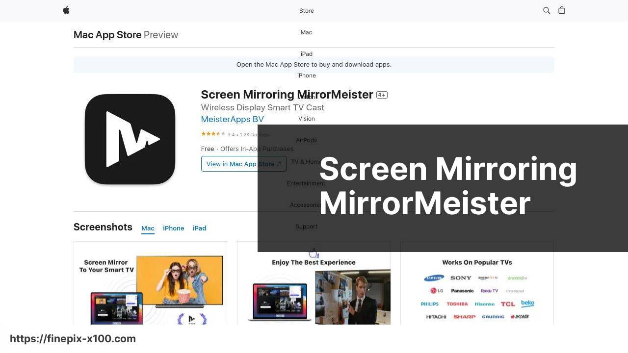 https://apps.apple.com/us/app/screen-mirroring-mirrormeister/id1474077410 screenshot