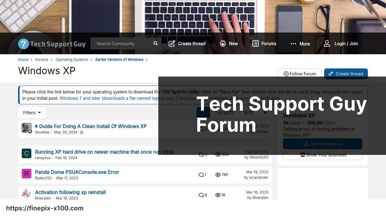 https://forums.techguy.org/forums/all-other-software.21/ screenshot