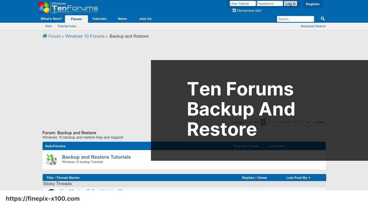 https://www.tenforums.com/backup-restore/ screenshot