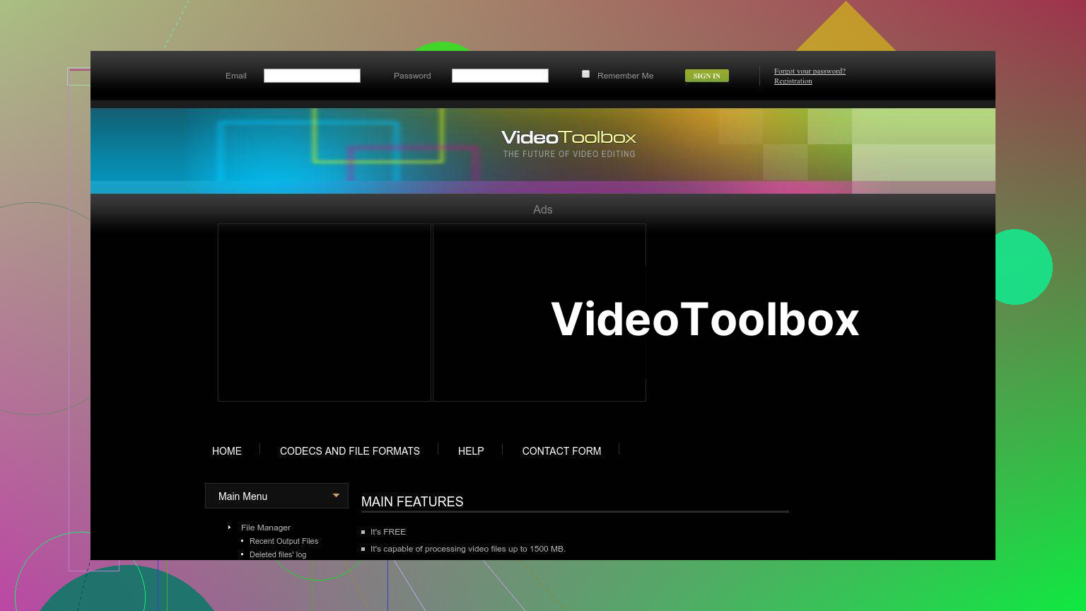 https://www.videotoolbox.com screenshot